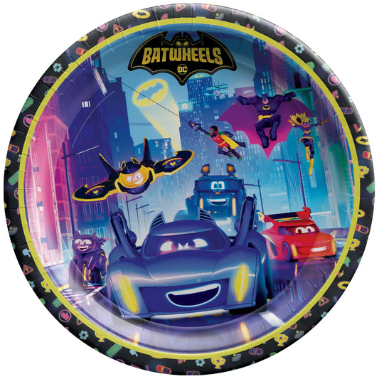 Bat Wheels 9in Plates 8ct