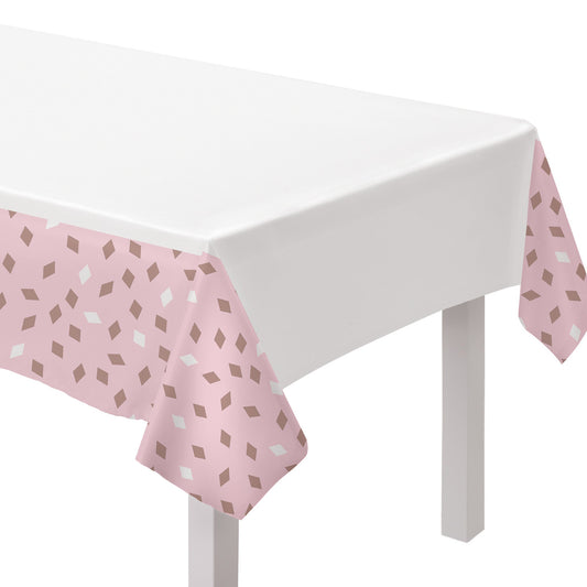 Blush Birthday Plastic Tablecover