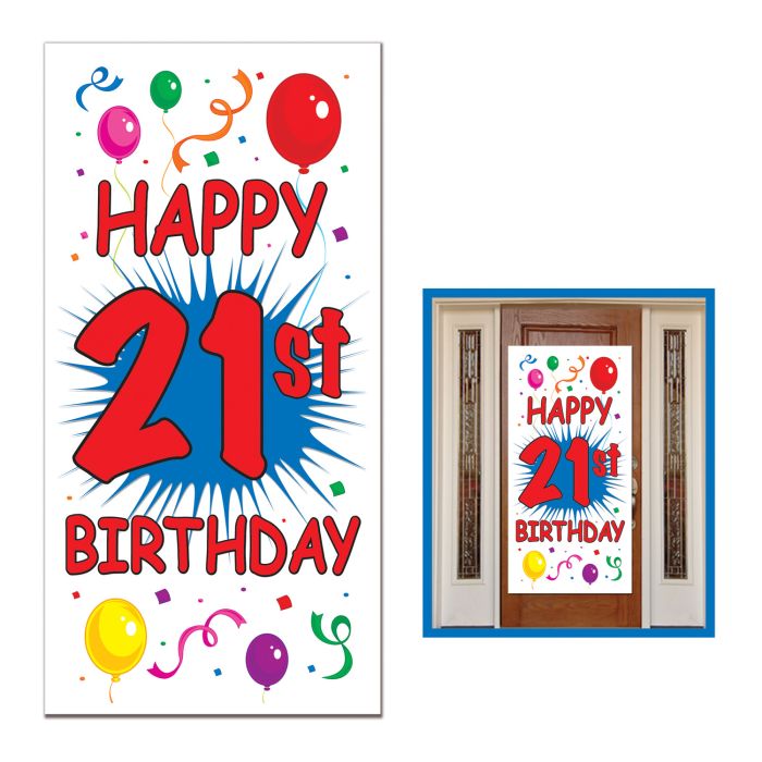 21st Birthday Door Cover - Multi