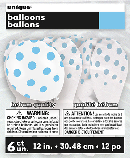 Polka Dots 12in Latex Balloons 6ct