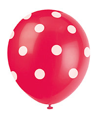 Polka Dots 12in Latex Balloons 6ct