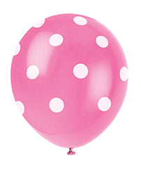 Polka Dots 12in Latex Balloons 6ct