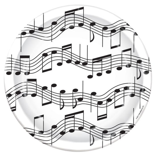 Musical Notes 9in Plates 8ct