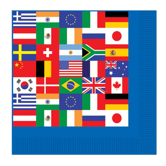 International Flags Lunch Napkins 16ct