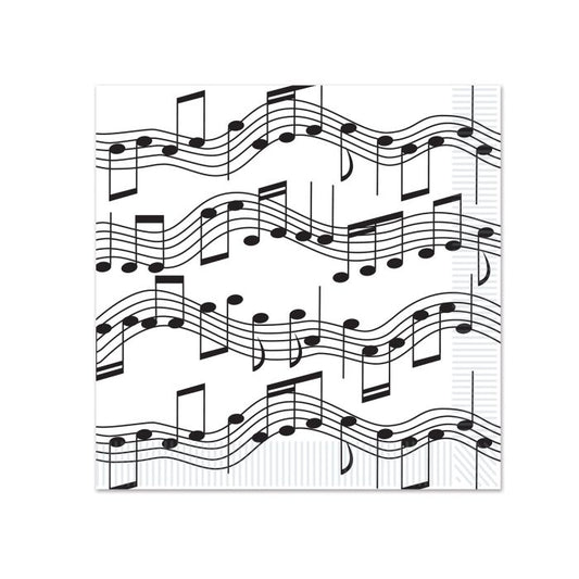 Musical Notes Beverage Napkins 16ct