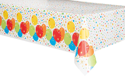 Glitzy Gold Birthday Rectangular Plastic Table Cover 54 x 84