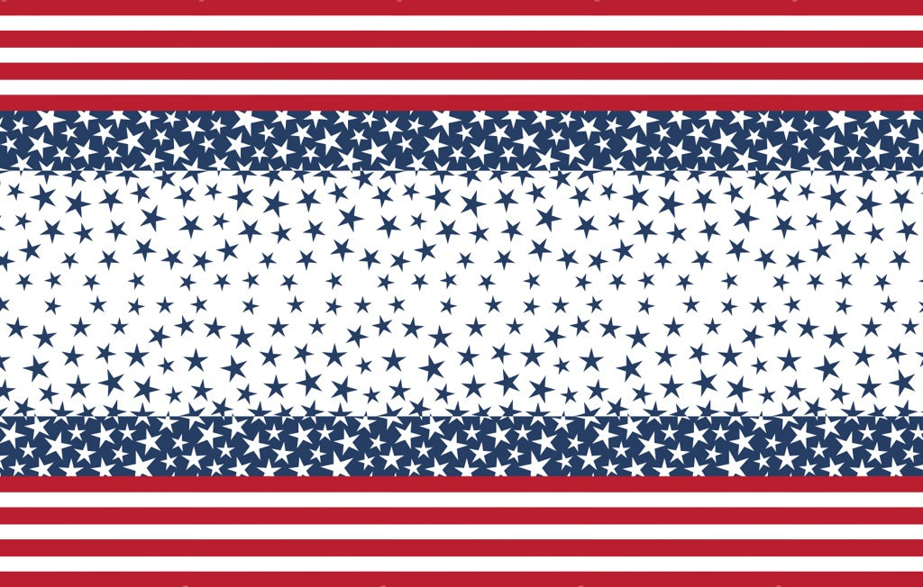 Stars and Stripes Rectangular Plastic Table Cover 54in x 84in