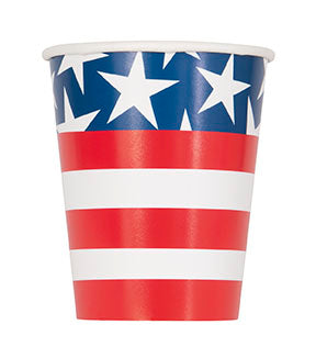 Stars and Stripes 9oz Paper Cups 8ct