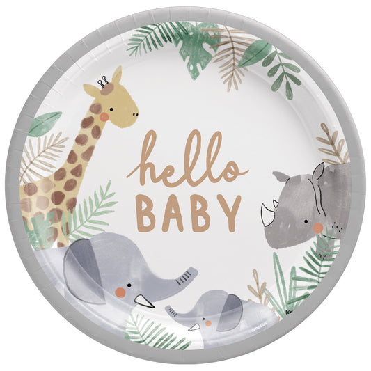 Soft Jungle 10.5in Round Plates 8ct