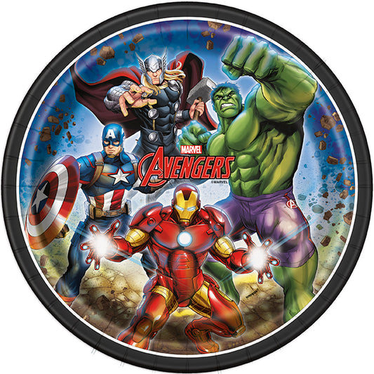 Avengers 9in Plates 8ct