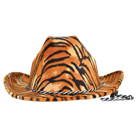 Tiger Print Cowboy Hat