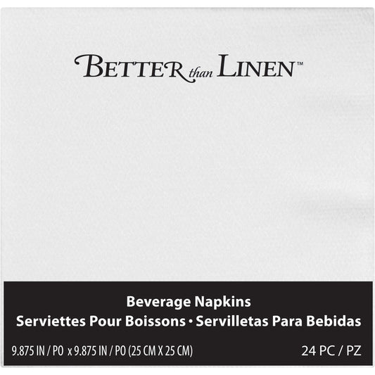 Better Than Linen Beverage Napkins 24ct