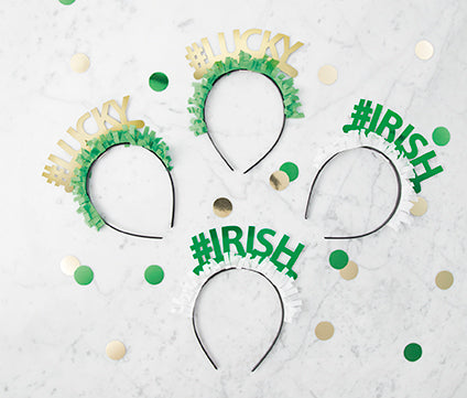 Foil St. Patrick's Day Headbands 4ct