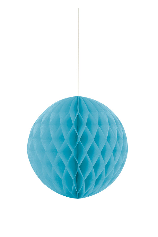 Light Blue Solid 8in Honeycomb Ball