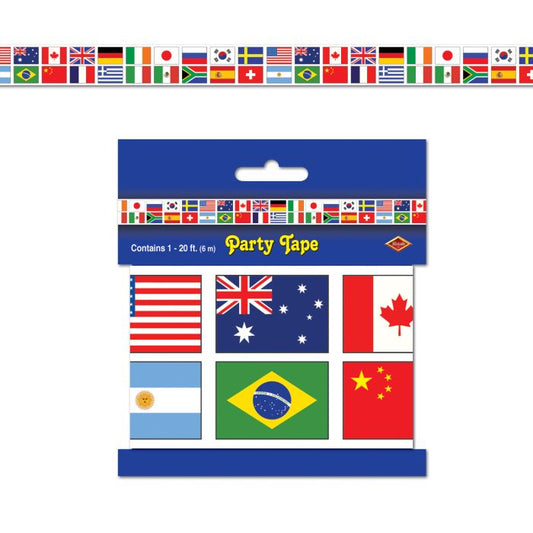 International Flag Party Tape 20ft