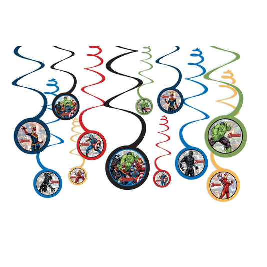 Marvel Avengers Powers Unite Spiral Decorations