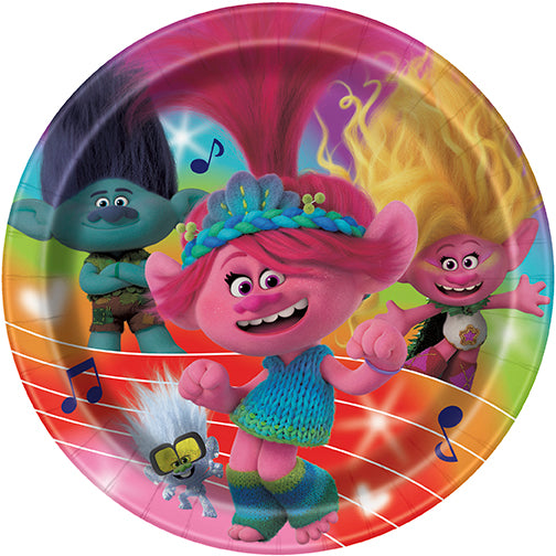 Trolls 7" Round Plates 8ct