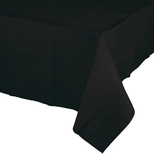 Rectangle Paper Table Cover - Black 54"x108"