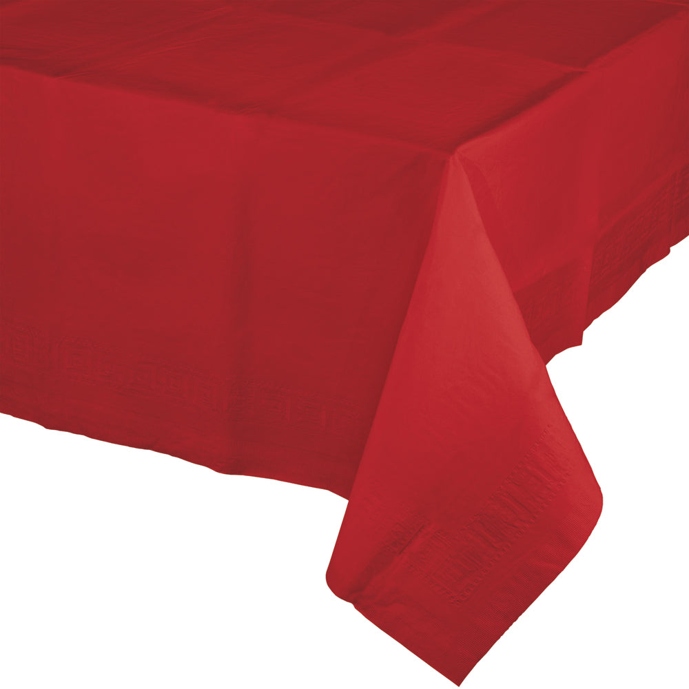 Rectangle Paper Table Cover - Classic Red 54"x108"