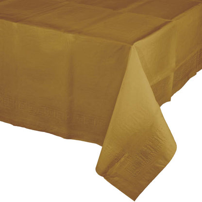 Rectangle Paper Table Cover - Gold 54"x108"