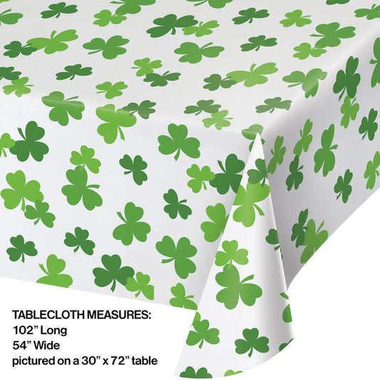 Shamrocks Table Cover 54in x 102in