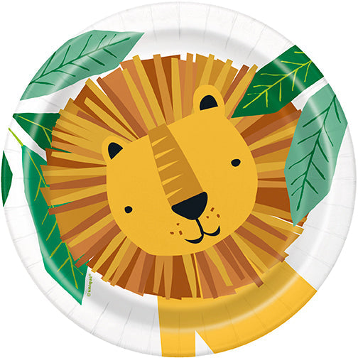 Animal Safari Round 7in Dessert Plates 8ct