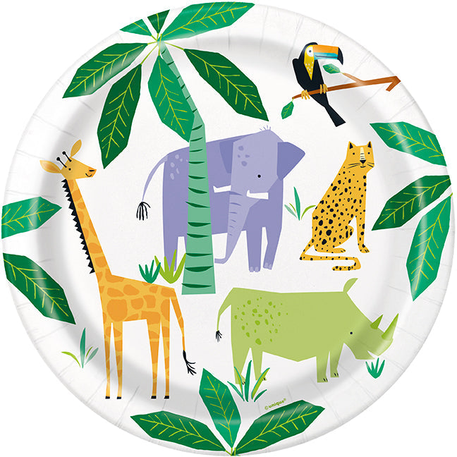 Animal Safari Round 9in Dinner Plates 8ct