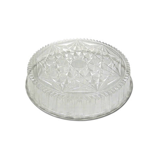 Clear 16in Plastic Crystal Cut Dome Lid