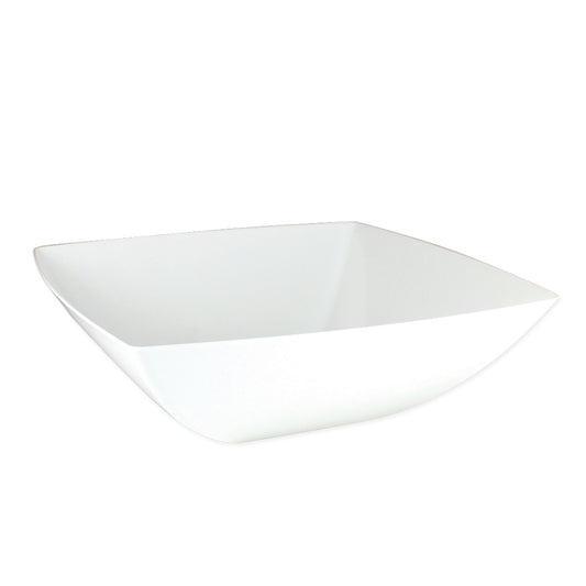 Simply Squared White Plastic Bowls & Tray