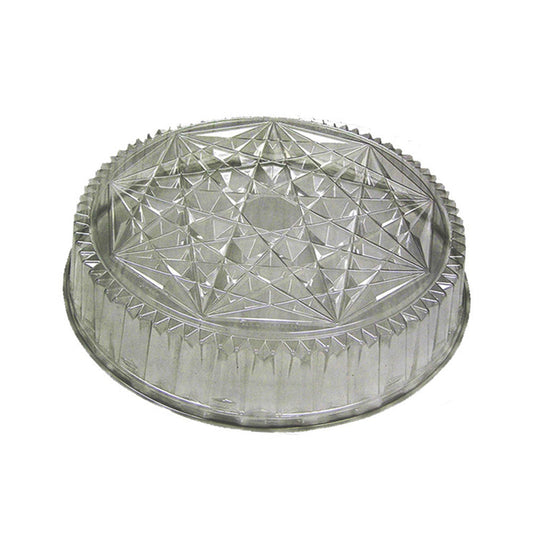 Clear 18in Plastic Crystal Cut Dome Lid