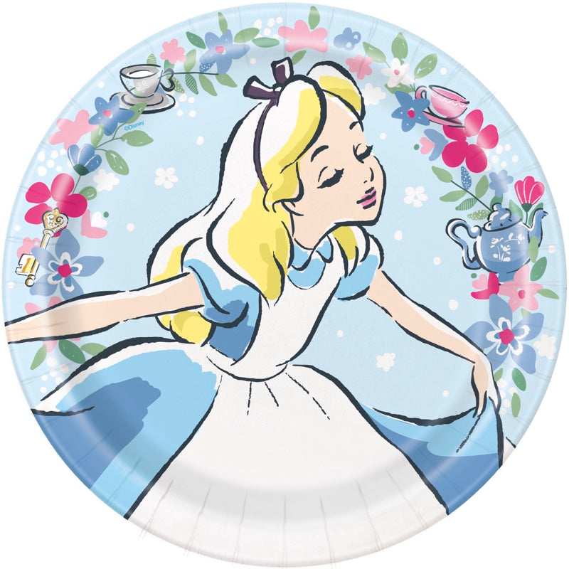 Alice In Wonderland 9" Plates 8ct