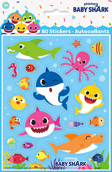 Baby Shark Sticker Sheets 4ct