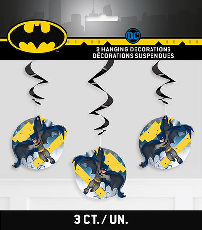 Batman Hanging Swirl Decorations 26in 3ct