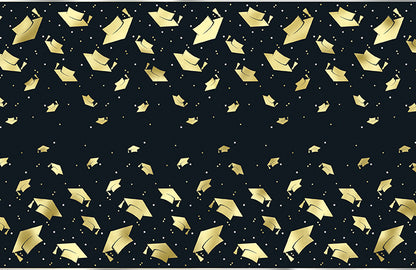 Starry Graduation Rectangular Plastic Table Cover 54in x 84in