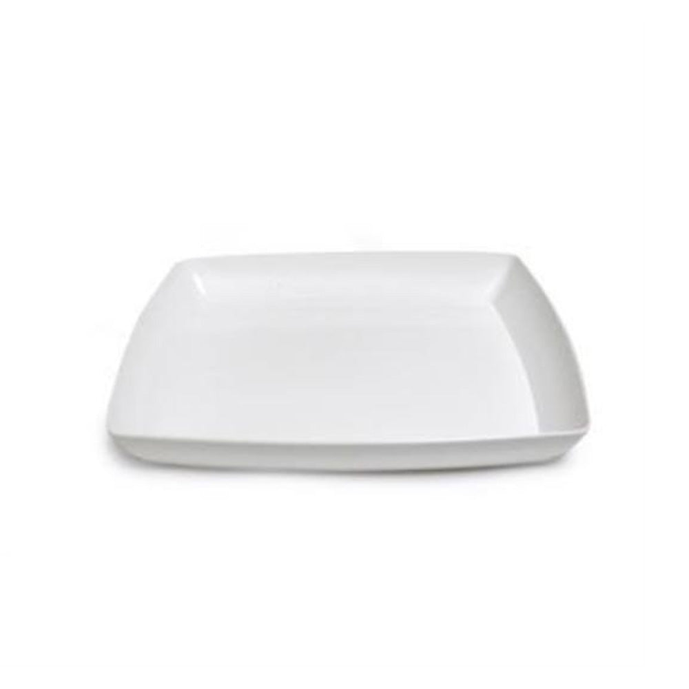 Simply Squared White Plastic Bowls & Tray