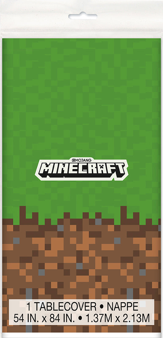 Minecraft Plastic Table Cover 54in x 84in