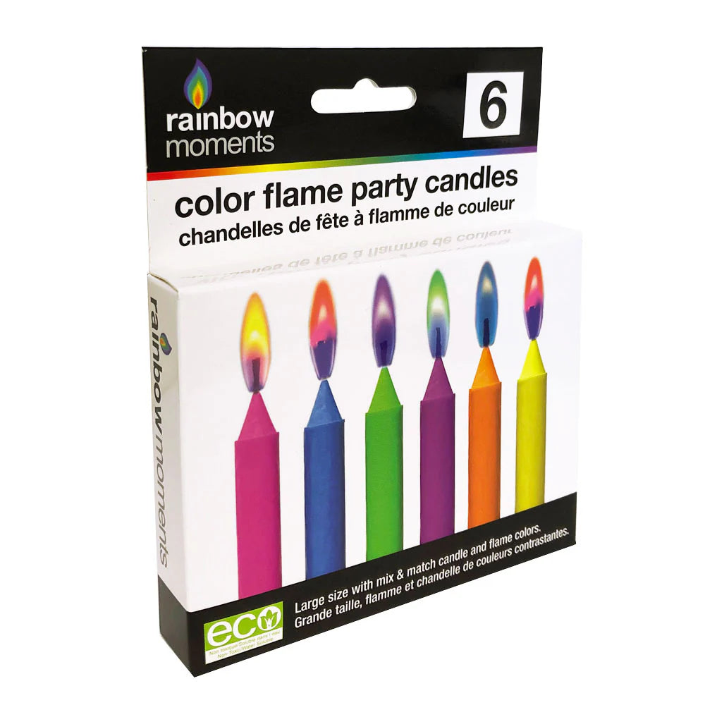 Color Flame Birthday Candles - Mix & Match 6ct