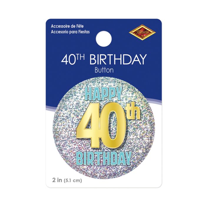 40th Birthday Button