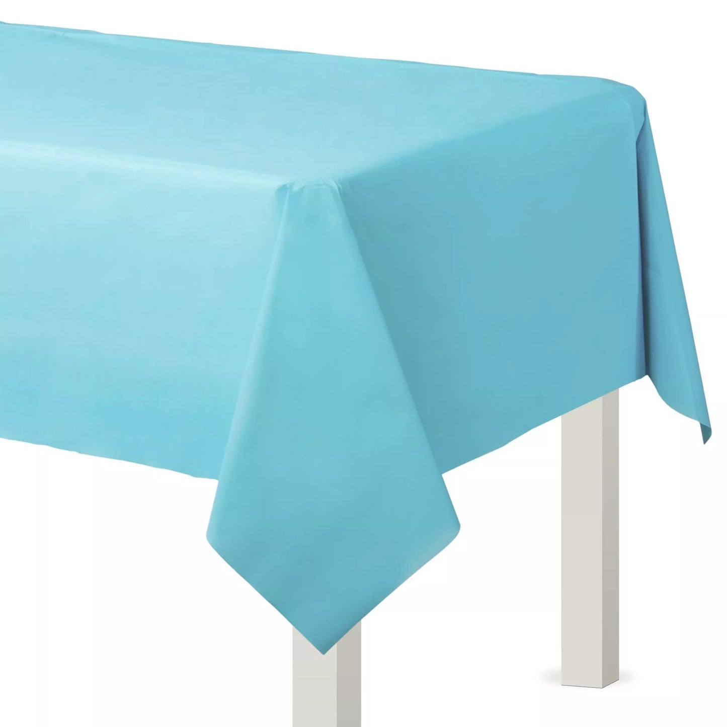 Caribbean Blue Plastic Rectangle Table Cover 54x108