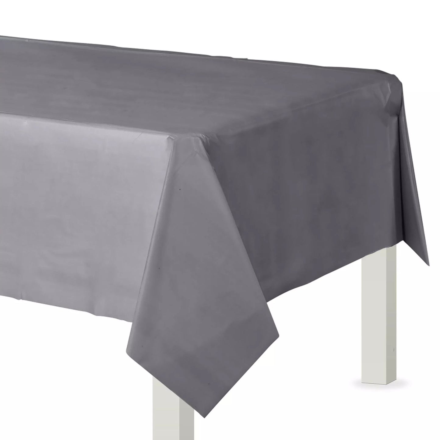 Silver Plastic Rectangle Table Cover 54x108