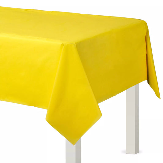 Yellow Plastic Rectangle Table Cover 54x108