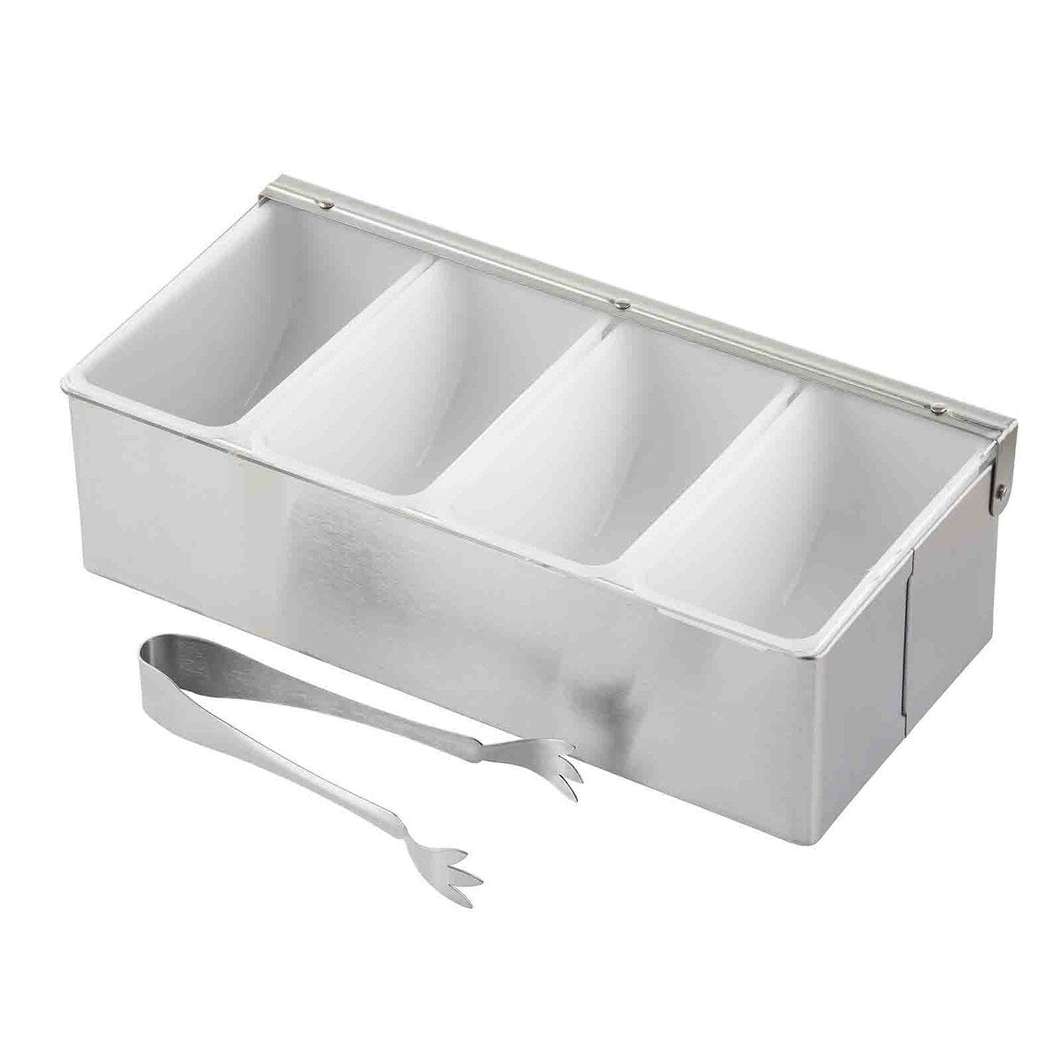 Bar Condiment Holder With Tongs