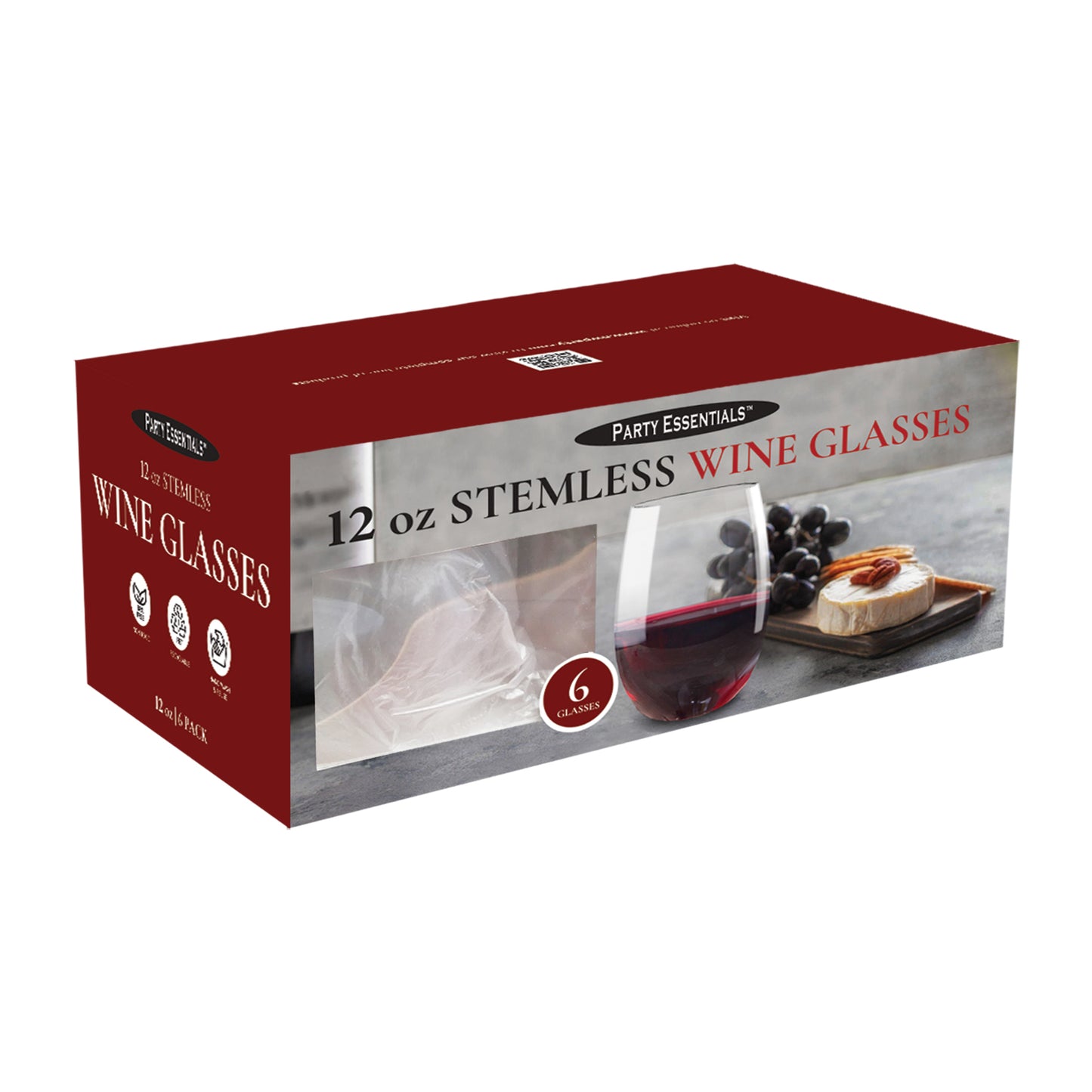 12oz Stemless Wine Glasses 6ct