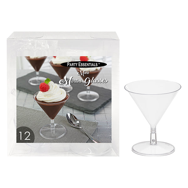 2 oz. Mini Martini Glasses - Clear 12 Ct.