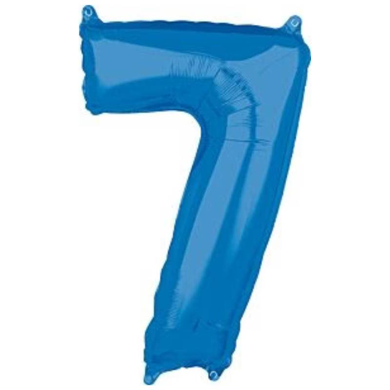 34in Number Balloons: Royal Blue