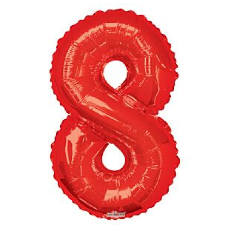 34in Number Balloons: Red