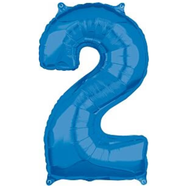 34in Number Balloons: Royal Blue