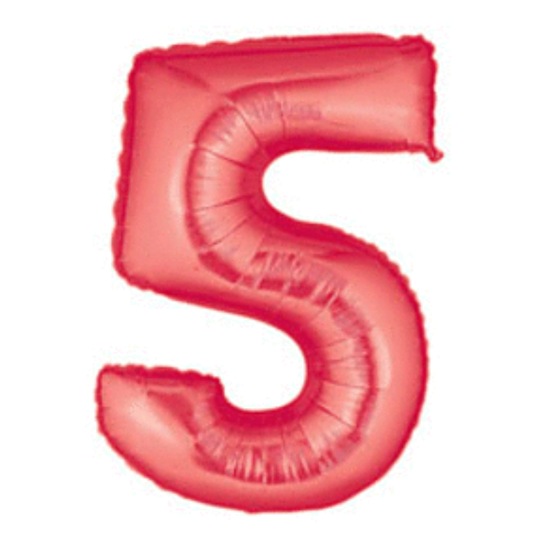 34in Number Balloons: Red