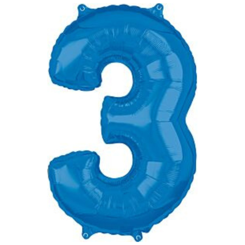 34in Number Balloons: Royal Blue