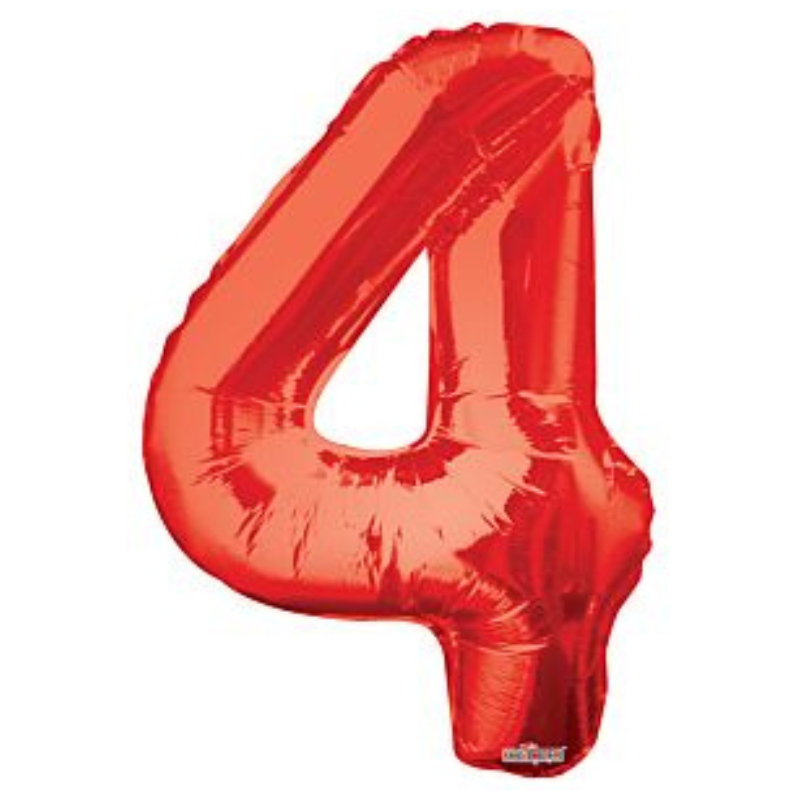 34in Number Balloons: Red